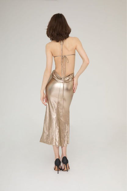 GLIDED MERMAID MAXI DRESS