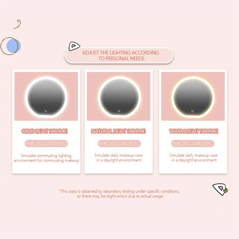 Round Nice LED Makeup Bag