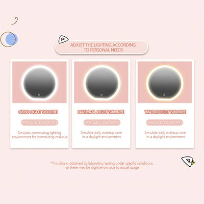 Round Nice LED Makeup Bag