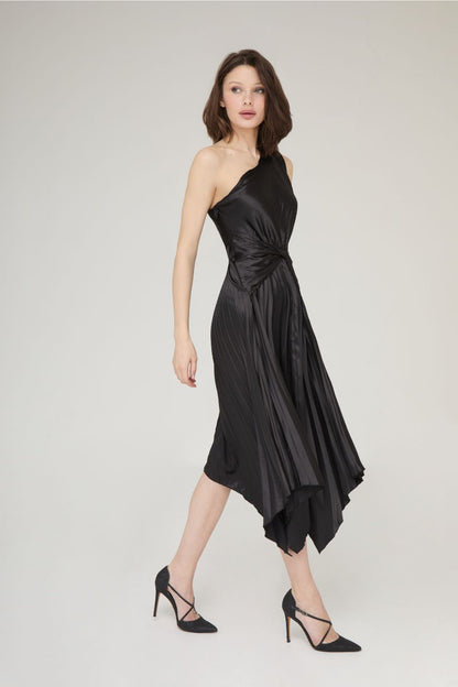 NOIR SHEATH MIDI DRESS