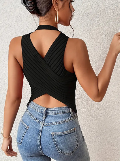 CELESTIA HALO SLEEVELESS CROP TOP