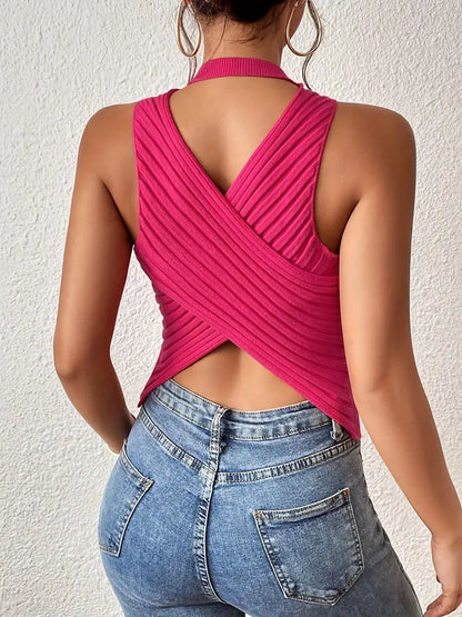 CELESTIA HALO SLEEVELESS CROP TOP