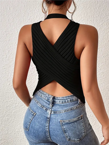 CELESTIA HALO SLEEVELESS CROP TOP