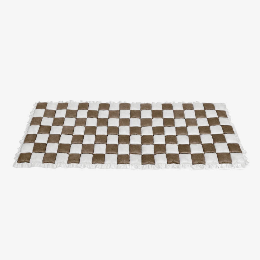 Large Plaid Square Fuzzy Couch Cover