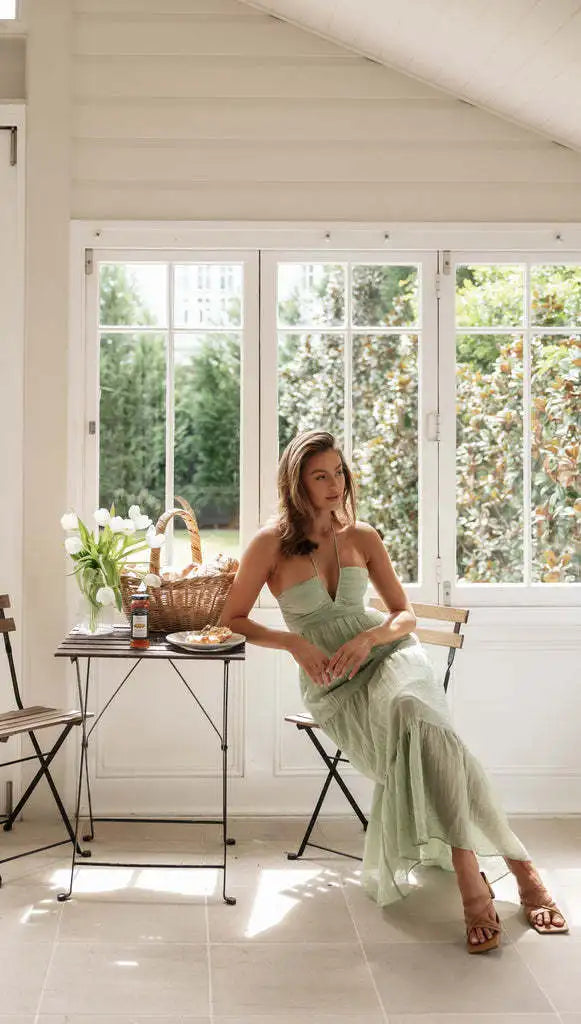 FLORAL BOHO SLEEVELESS MAXI DRESS