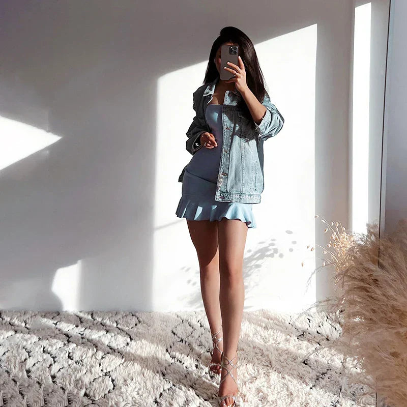 RADIANT SWAY STRAPLESS MINI DRESS