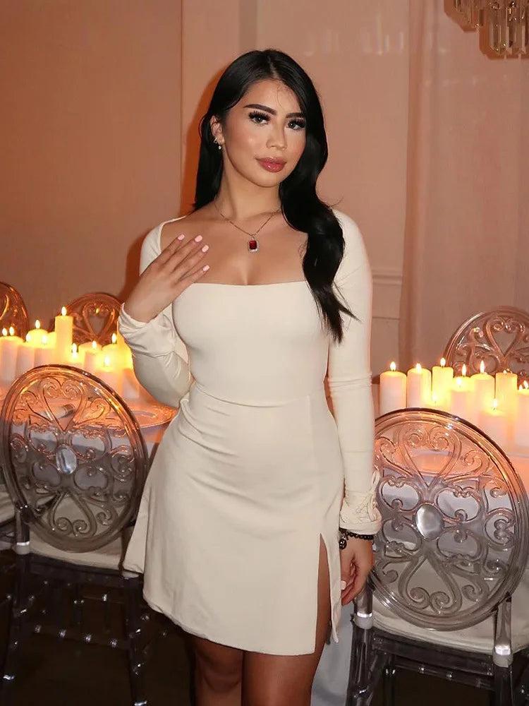 ETHEREAL EDGE BUTTERFLY SLEEVE MINI DRESS