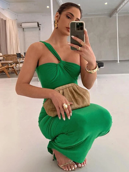 SUBTLE ELEGANCE BACKLESS MAXI DRESS