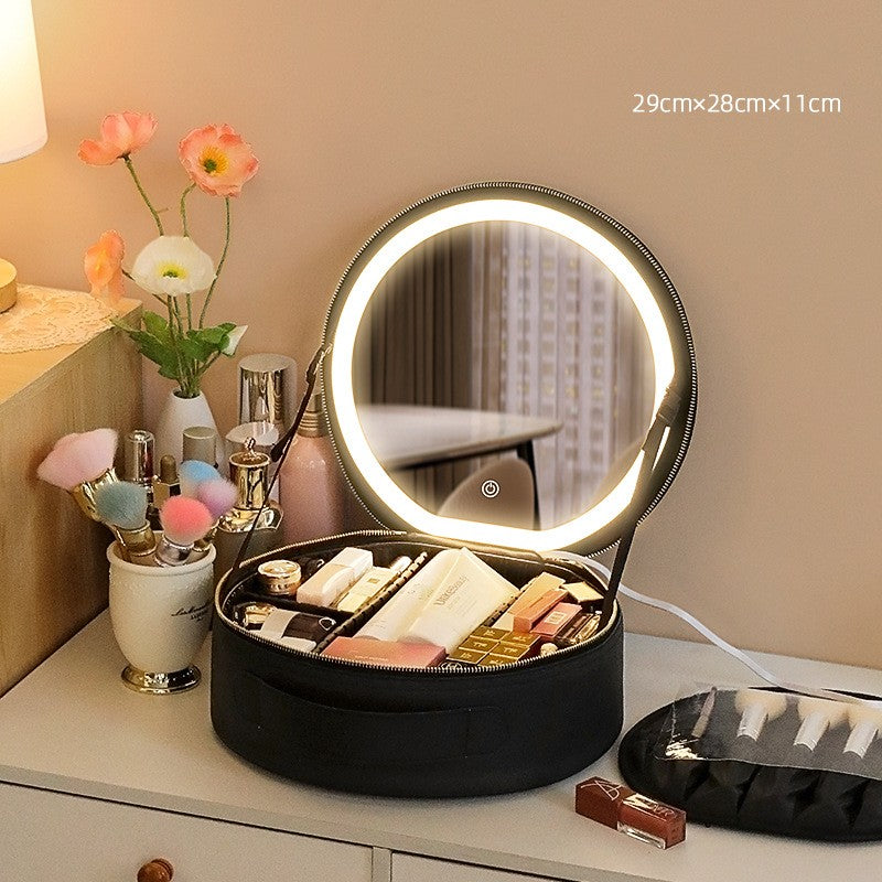 Round Nice LED Makeup Bag