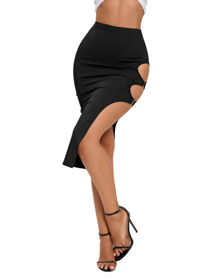 Mystic Allure Ring Link Midi Skirt