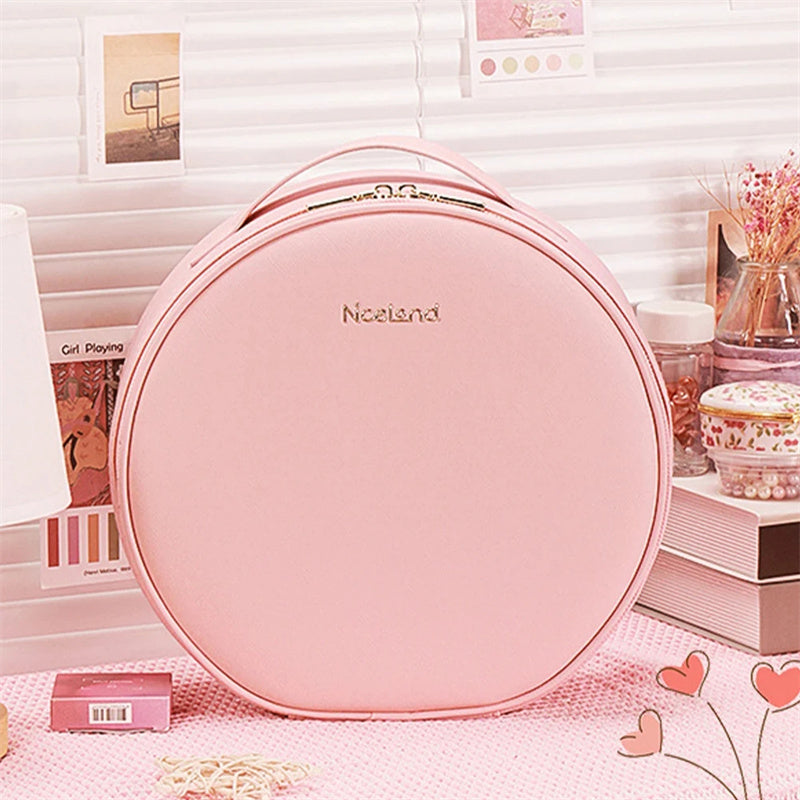 Round Nice LED Makeup Bag